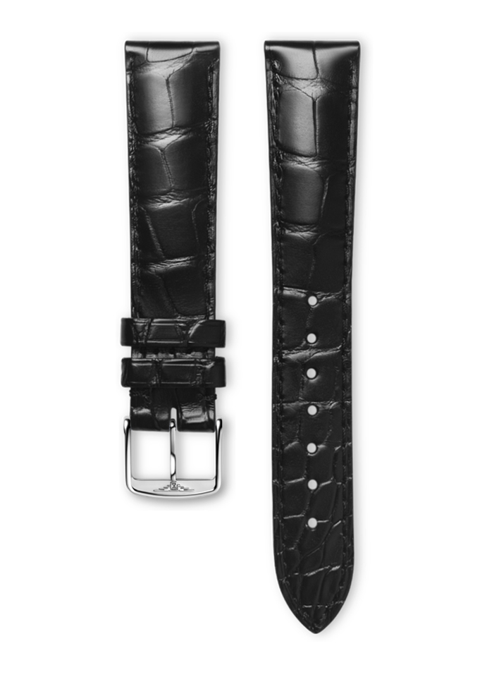 Matt black alligator strap L682109463 Lugs 18mm